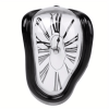 Black Melted Twisted Wall Clock