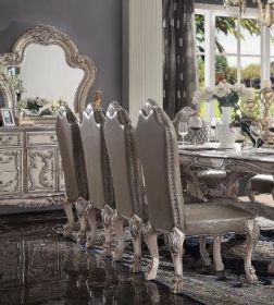 ACME Dresden Side Chair (Set-2), Vintage Bone White & PU 68172 - as Pic