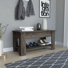 Karmen 1-Shelf Lid Top Storage Table Dark Brown - as Pic