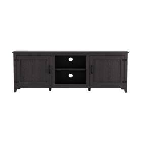 WESOME TV Stand Storage Media Console Entertainment Center with 2 Doors, Multiple Colors - Black Walnut