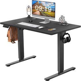 Electric Height Adjustable Standing Desk,Sit to Stand Ergonomic Computer Desk,Black,40'' x 24" - as Pic