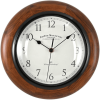 FirsTime & Co. Brown Harrington Whisper Wall Clock, Traditional, Analog, 11.5 x 2 x 11.5 in - FirsTime