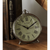 DecMode 7" Silver Stainless Steel Clock with Ring Top - DecMode