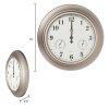 Villacera Indoor Outdoor Wall Clock Thermometer Hygrometer √Ç‚Äì 18√Ç' Silver - Villacera