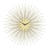 DecMode 19" Gold Metal Starburst Wall Clock - DecMode
