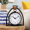 Stratton Home Black Metal Tabletop Clock