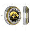 University of Iowa Neon Clock - 14 inch Diameter - University of Iowa