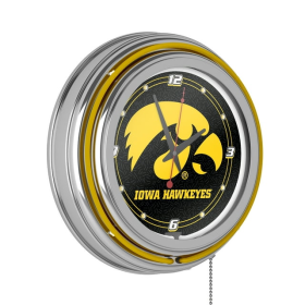University of Iowa Neon Clock - 14 inch Diameter - University of Iowa