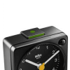 Sleek Black Travel Alarm Clock with Snooze