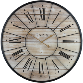 Sorbus Oversized Clock: Roman Numerals, French Paris Farmhouse D√©cor, 24' Round - Sorbus