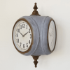 Creative Co-Op Metal Double Sided Wall Clock - Creative Co-Op