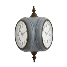 Creative Co-Op Metal Double Sided Wall Clock - Creative Co-Op