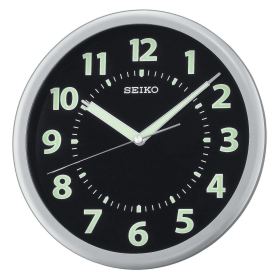 Seiko 10.25-in Glow in the Dark Wall Round Wall Clock Quartz Analog QXA435SLH - Seiko