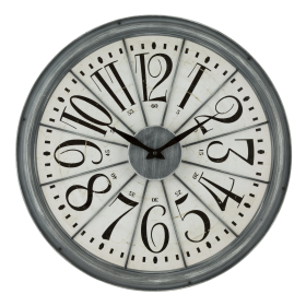 La Crosse Clock 20" Antique Gray Contemporary Quartz Analog Wall Clock, 404-3950 - La Crosse Technology