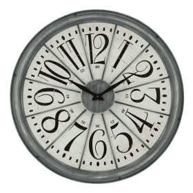 La Crosse Clock 20" Antique Gray Contemporary Quartz Analog Wall Clock, 404-3950 - La Crosse Technology