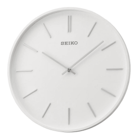 Seiko 13 " Wooden White Pax Wall Clock, White Round Ash, Analog, Quartz QXA765WLH - Seiko