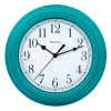 Teal Round Simplicity Analog QA Wall Clock