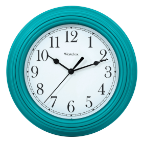 Westclox 9 inch Teal Round Simplicity Analog QA Wall Clock - Westclox