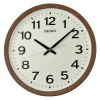Seiko 16" Ukan Round Brown Wall Clock, Traditional Analog Quartz QXA799BRH - Seiko