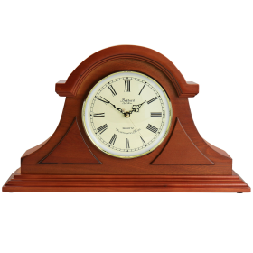 Bedford Clock Collection Mahogany Cherry Mantel Clock with Chimes - Bedford Clocks