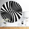 Designart 'Black and White Spiral ' Modern wall clock - Designart