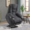 EMON'S Large Power Lift Recliner Chair with Massage and Heat for Elderly, Overstuffed Wide Recliners, Heavy Duty Motion Mechanism with USB and Type C