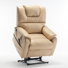 Lounge chair lift chair relax sofa chair sitting room furniture sitting room power supply elderly electric lounge chair (180 degree lying flat) - as P