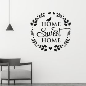 Decor - Home Sweet Home Removable Vinyl Wall Decal, Easy Peel And Stick Wall Art - 20" wide
