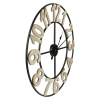 24" Metal Framed Round Wall Clock with Block Numbers - Northlight