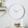 DecMode 24" White Metal Round Wall Clock - DecMode