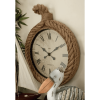 DecMode 19" Beige Jute Wall Clock with Rope Accents - DecMode