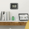 La Crosse Technology Black Modern Atomic Digital Clock with Temp and Calendar, BBB84022 - La Crosse Technology