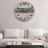 Stonebriar 23" Brown Analog Round Farmhouse Battery Operated Wall Clock - STONEBRIAR