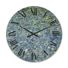 Designart 'Transparent Waves With Sunny Water Reflecting Gentle Sunshine II' Modern Wood Wall Clock - Designart