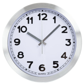 Everyday Home 12 Inch Brushed Aluminum Wall Clock - Everyday Home
