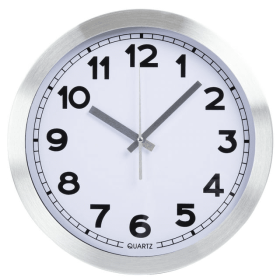 Everyday Home 12 Inch Brushed Aluminum Wall Clock - Everyday Home