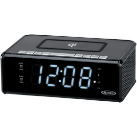 JENSEN QiCR-200 Dual Alarm Clock Radio with Qi Charging - Jensen