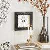 DecMode 12" Black Metal Wall Clock - DecMode