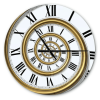 Designart 'Time Spiral in Antique Style' Modern wall clock - Designart