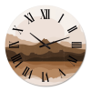 Designart 'Minimalist Terracotta Landscape' Modern Wall Clock - Designart