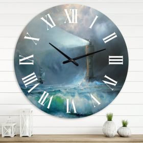 Designart 1 in Coastal Wall Clock - Designart