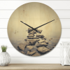 Designart 'Ukraine Minimalist Misty Lake landscape ' Modern Wood Wall Clock - Designart