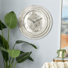 DecMode 24" Silver Aluminum Wall Clock - DecMode