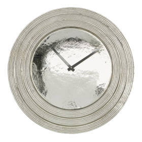 DecMode 24" Silver Aluminum Wall Clock - DecMode