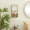 DecMode 24 In. Brown Farmhouse Wall Clock - DecMode