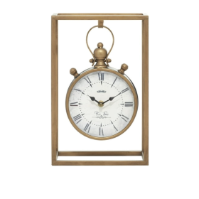 DecMode 13" Bronze Metal Standing Stopwatch Clock - DecMode