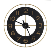 DecMode 28" Gold Metal Wall Clock with Gold accents - DecMode