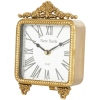 DecMode 8" Gold Metal Scroll Antique Style Clock - DecMode