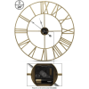 Sorbus Analog Wall Clock - Roman Numeral Style, Battery Operated Decorative Clock - Kitchen, Living Room, Bathroom Decor - 24 Inches (Gold) - Sorbus