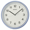 Seiko 11" Oita Wall Clock, Pearl Blue Traditional Round Quartz Analog QHA008LLH - Seiko